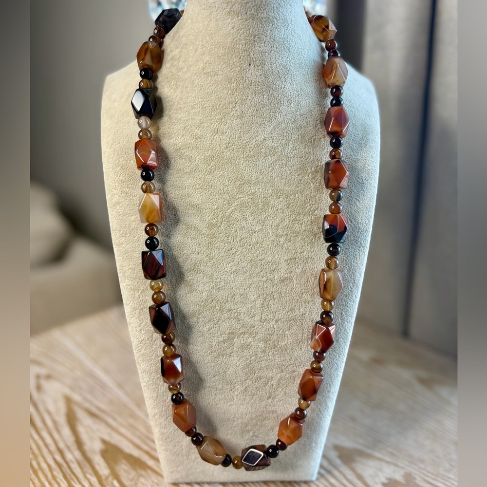 16. Jay King DRT Rootbeer Agate Necklace